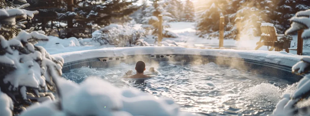 Snow Covered Hot Tub in Winter