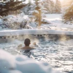Snow Covered Hot Tub in Winter