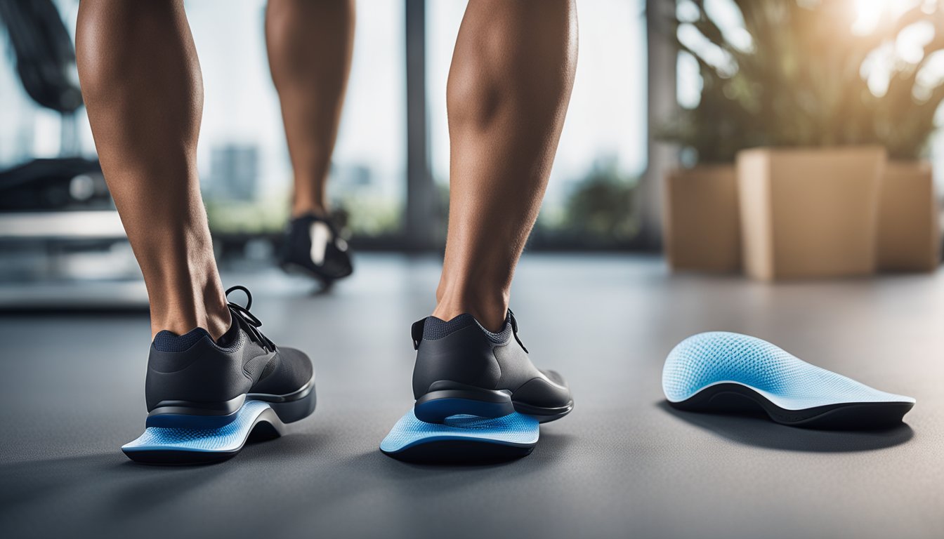 A comparison between custom orthotics and Dr. Scholls inserts, showcasing the superior features of custom orthotics through visual representations of support, comfort, durability, and personalized fit